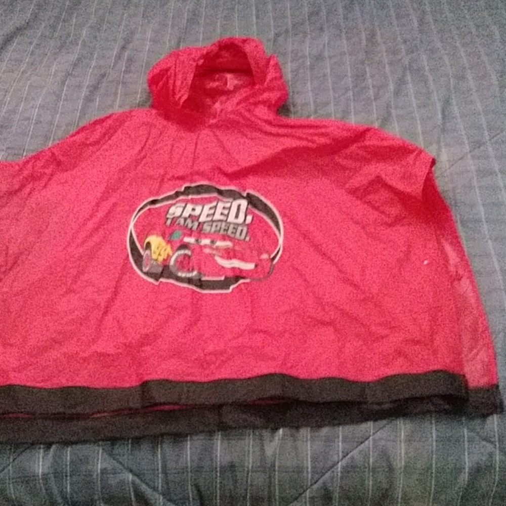 A poncho raincoat